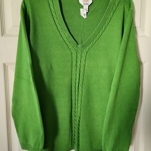 TALBOTS fine gauge V-neck sweater NWT